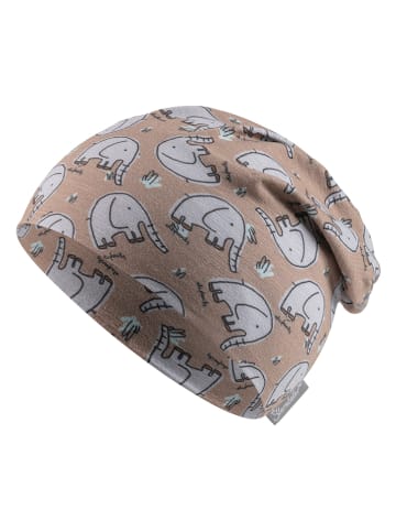 Sterntaler Beanie "Elefanten" in Beige