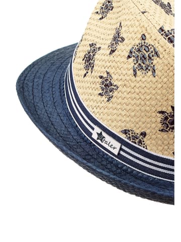 Sterntaler Strohhut "Schildkröte" in Beige/ Dunkelblau