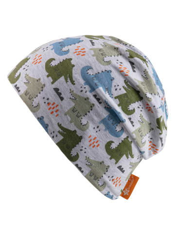Sterntaler Beanie "Krokodile" in Grau/ Blau