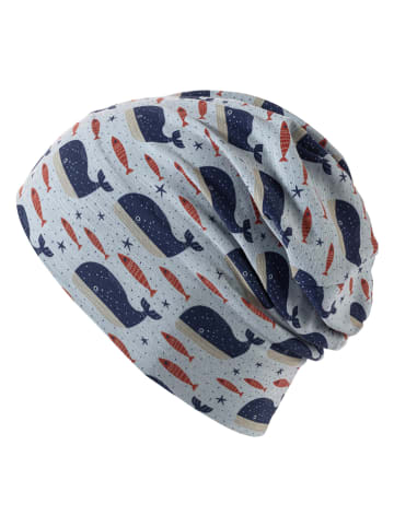 Sterntaler Beanie "Wale" in Hellblau/ Dunkelblau