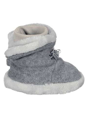 Sterntaler® Hausschuhe in Grau/ Weiß