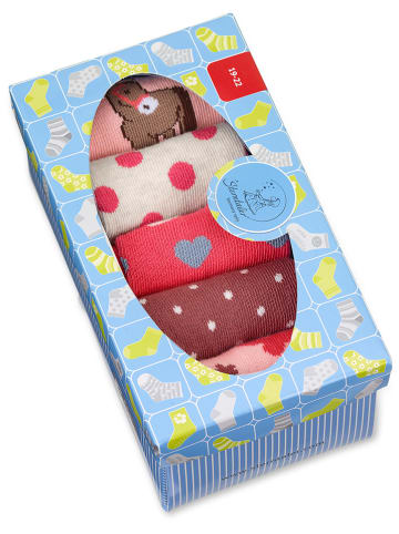 Sterntaler 5er-Set: Socken in Rosa/ Weiß/ Rot
