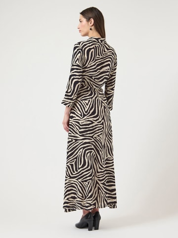 YAS Sukienka w kolorze beżowo-czarnym