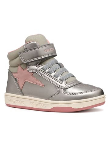 Geox Leren sneakers "Maltin" zilverkleurig