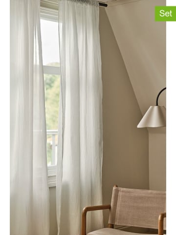 Jotex Zasłony (2 szt.) "Layer" w kolorze białym