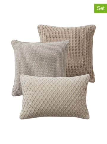 Jotex 3er-Set: Kissenhüllen ''Mila'' in Beige