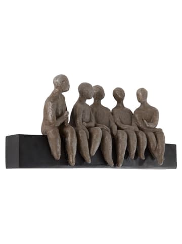 Jotex Dekoracja ścienna "Human Friendship" w kolorze szarym - 40,6 x 18,5 x 9,3 cm