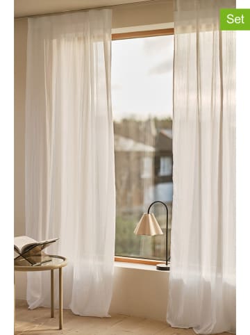 Jotex Zasłony (2 szt.) "Cia" w kolorze białym