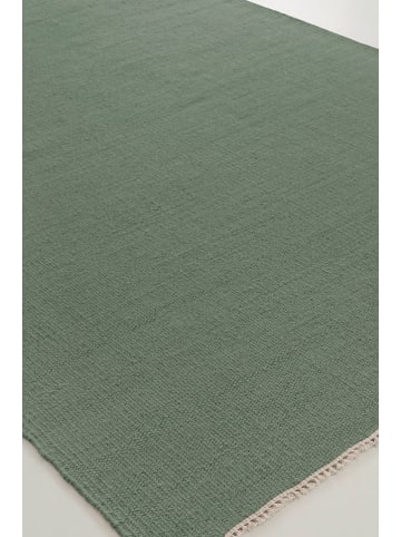 Jotex Wełniany dywan "Row" w kolorze zielonym