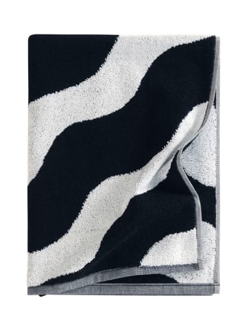 Jotex Handtuch ''Waves'' in Schwarz/ Weiß