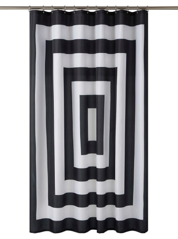 Jotex Zasłona prysznicowa "William" w kolorze czarno-białym
