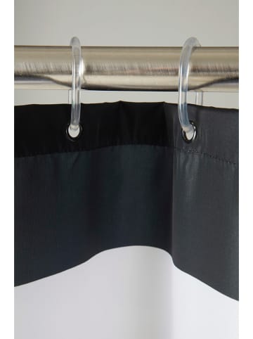 Jotex Zasłona prysznicowa "William" w kolorze czarno-białym