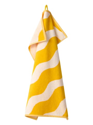 Jotex Ręcznik "Waves" w kolorze żółto-kremowym do rąk