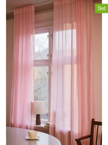 Jotex Zasłony (2 szt.) "Layer" w kolorze różowym