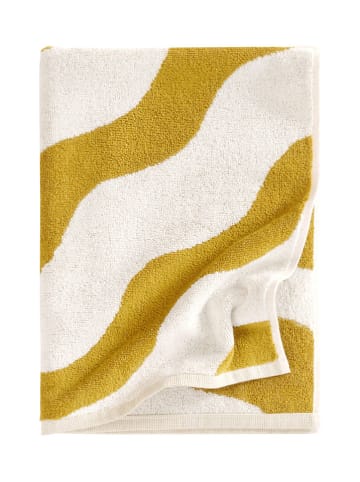 Jotex Handtuch ''Waves'' in Creme/ Khaki