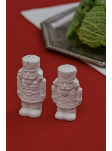 Jotex 2tlg. Set: Salz- & Pfefferstreuer ''Kurt'' in Weiß - (L)10 cm