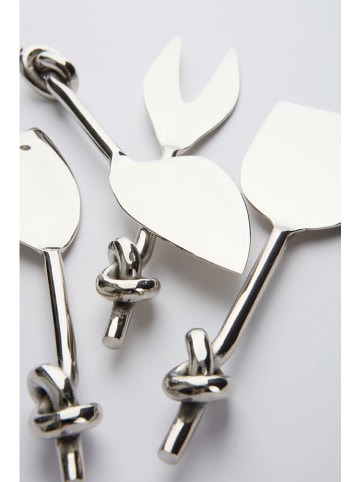 Jotex Noże (4 szt.) do sera w kolorze srebrnym - dł. 15 cm