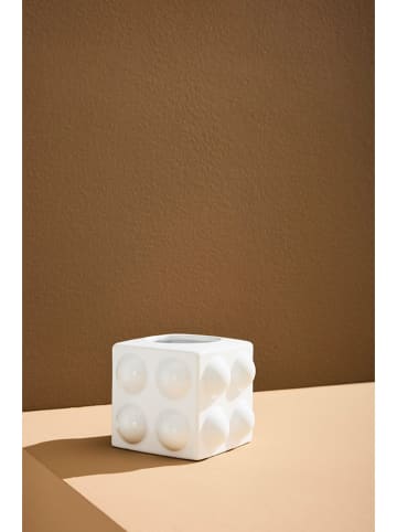 Jotex Vase "Boo" in Weiß - (B)15 x (H)15 cm