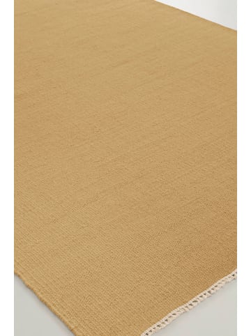 Jotex Wełniany dywan "Row" w kolorze żółtym