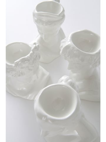 Jotex Kubeczki (4 szt.) "Valetta" w kolorze białym do jajek - wys. 11 x Ø 9 cm