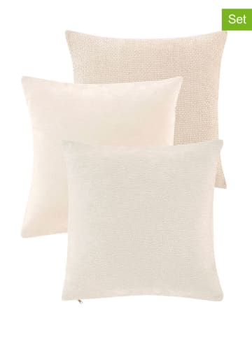 Jotex 3er-Set: Kissenhüllen ''Chloe'' in Creme
