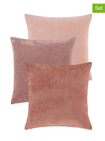 Jotex Poszewki (3 szt.) "Chloe" w kolorze jasnoróżowym na poduszkę