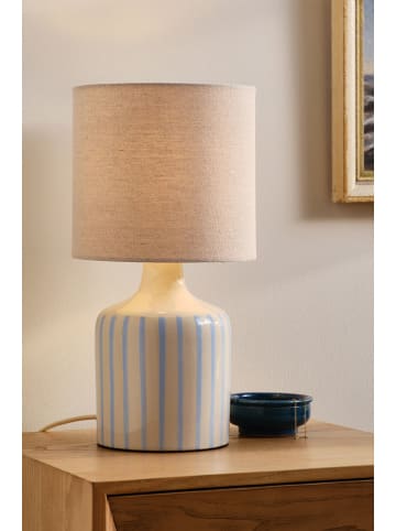 Jotex Tischleuchte ''Lisa'' in Beige/ Hellblau - (H)38 x Ø 19 cm