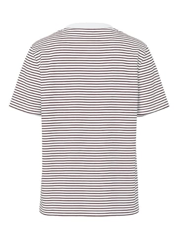 Pieces Shirt "Pcria" in Weiß/ Bordeaux