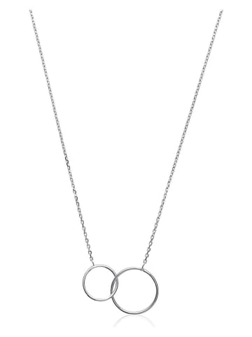 l'atelier précieux Srebrny naszyjnik z elementami ozdobnymi - dł. 45 cm