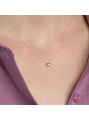 l'atelier précieux Srebrny naszyjnik z cyrkonią - dł. 42 cm