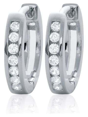 l'atelier précieux Srebrne kolczyki-kreole z cyrkoniami