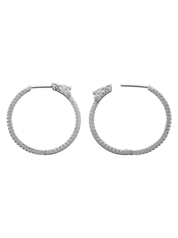 l'atelier précieux Srebrne kolczyki-kreole z cyrkoniami