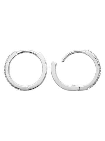 l'atelier précieux Silber-Creolen mit Edelsteinen