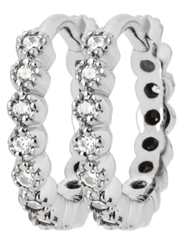 l'atelier précieux Srebrne kolczyki-kreole z cyrkoniami