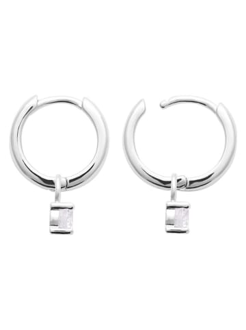 l'atelier précieux Srebrne kolczyki-kreole z cyrkoniami