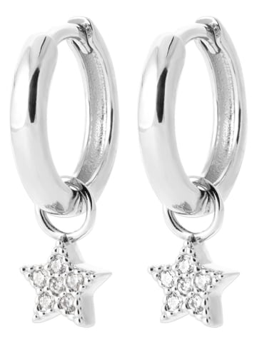 l'atelier précieux Silber-Creolen mit Edelsteinen