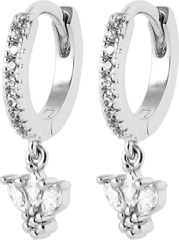 l'atelier précieux Silber-Creolen mit Edelsteinen