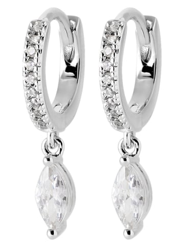 l'atelier précieux Silber-Creolen mit Edelsteinen