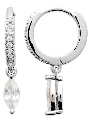 l'atelier précieux Silber-Creolen mit Edelsteinen