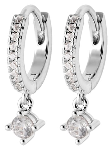 l'atelier précieux Silber-Creolen mit Edelsteinen