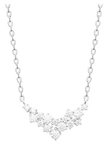 l'atelier précieux Silber-Halskette mit Edelsteinen - (L)45 cm