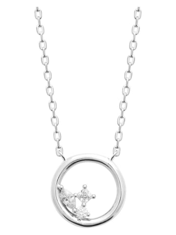 l'atelier précieux Srebrny naszyjnik z elementem ozdobnym - dł. 45 cm