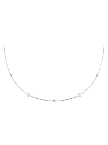 l'atelier précieux Silber-Halskette mit Edelsteinen - (L)45 cm