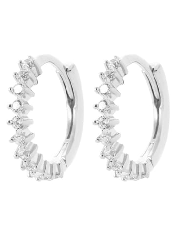 l'atelier précieux Silber-Creolen mit Edelsteinen