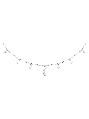 l'atelier précieux Srebrny naszyjnik z elementami ozdobnymi - dł. 45 cm