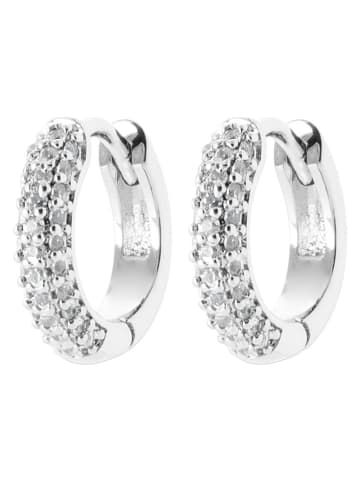 l'atelier précieux Silber-Creolen mit Edelsteinen