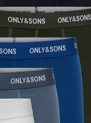 ONLY & SONS 5er-Set: Boxershorts "Onstrey" in Blau/ Weiß