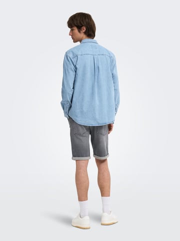 ONLY & SONS Spijkerblouse "Onsorson" - regular fit - lichtblauw