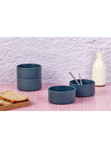 Björn Miski (4 szt.) "Scandi" w kolorze granatowym do serwowania - Ø 12 cm