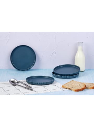 Björn 4-delige set: bijgerechtborden "Scandi" donkerblauw - Ø 16,5 cm